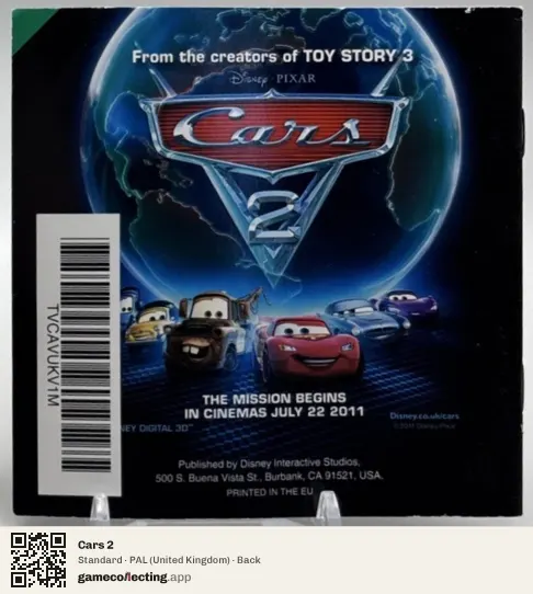 Cars 2 Nintendo DS, United Kingdom box back