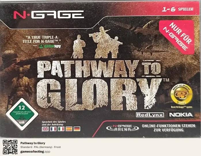 Pathway to Glory Nokia N-Gage, Germany box front