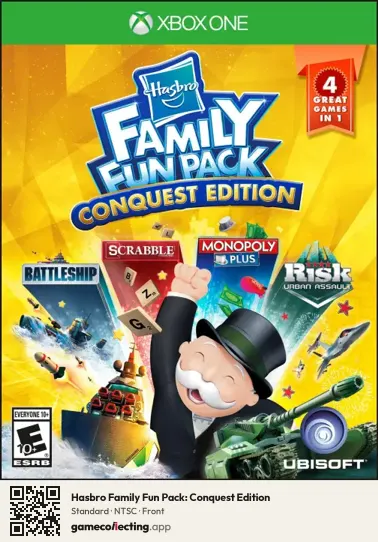 Hasbro Family Fun Pack: Conquest Edition Xbox One, NTSC box front