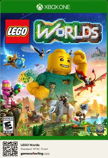 LEGO Worlds Xbox One, NTSC box front