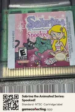 Sabrina the Animated Series: Spooked! Game Boy Color, NTSC cartridge label