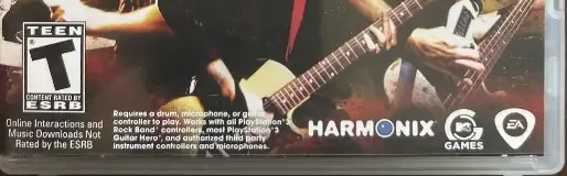 Green Day: Rock Band, the ESRB box on its front