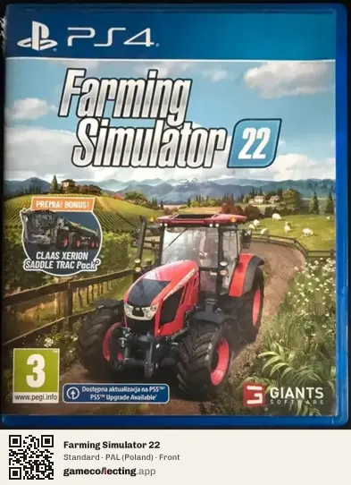 Farming Simulator 22 PlayStation 4, Poland box front