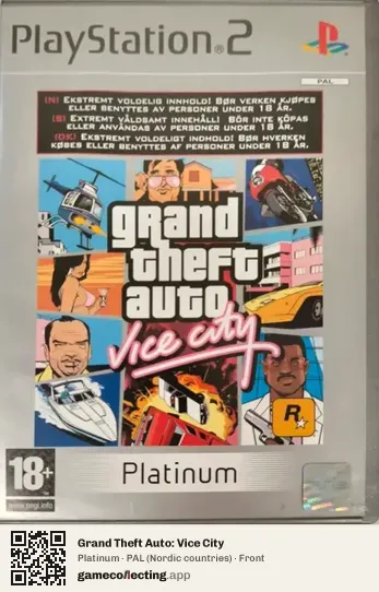 Grand Theft Auto: Vice City PlayStation 2, Nordic countries box front