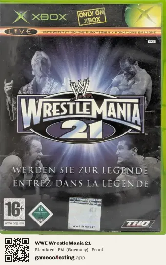 WWE WrestleMania 21 Xbox, Germany box front