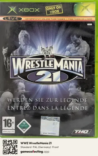 WWE WrestleMania 21 Xbox, Germany box front