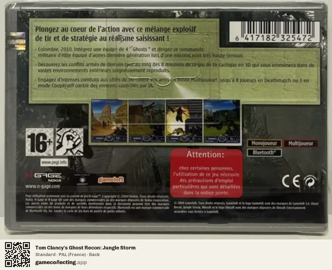 Tom Clancy's Ghost Recon: Jungle Storm Nokia N-Gage, France box back