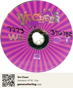 We Cheer Nintendo Wii, NTSC disc