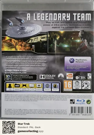 Star Trek PlayStation 3, PAL box back