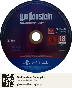 Wolfenstein: Cyberpilot PlayStation 4, PAL disc