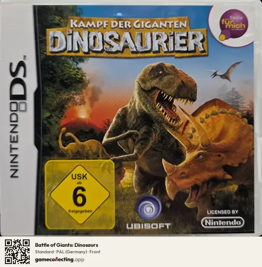 Battle of Giants: Dinosaurs Nintendo DS, Germany box front