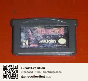 Turok: Evolution Game Boy Advance, NTSC cartridge label