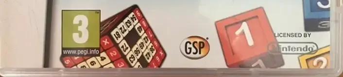 Junior Brain Trainer, the PEGI square on its front