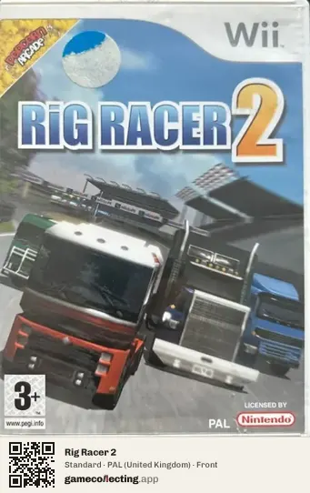 Rig Racer 2 Nintendo Wii, United Kingdom box front