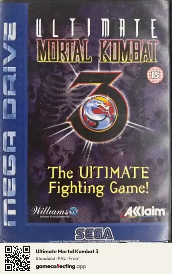 Ultimate Mortal Kombat 3 Sega Mega Drive / Genesis, PAL box front