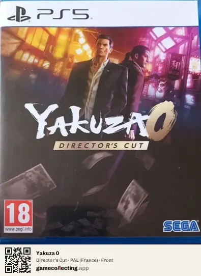 Yakuza 0 PlayStation 5, France box front