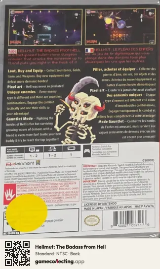 Hellmut: The Badass from Hell Nintendo Switch, NTSC box back