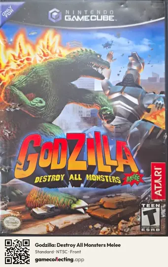 Godzilla: Destroy All Monsters Melee Nintendo GameCube, NTSC box front