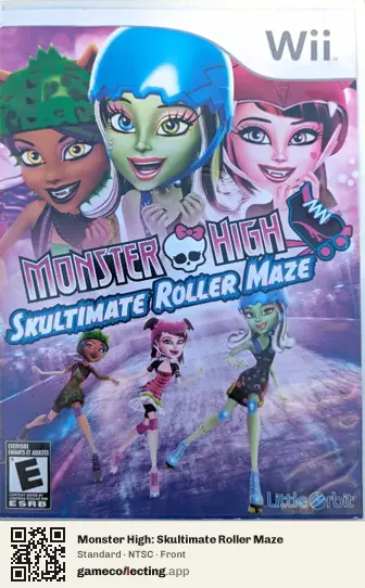 Monster High: Skultimate Roller Maze Nintendo Wii, NTSC box front