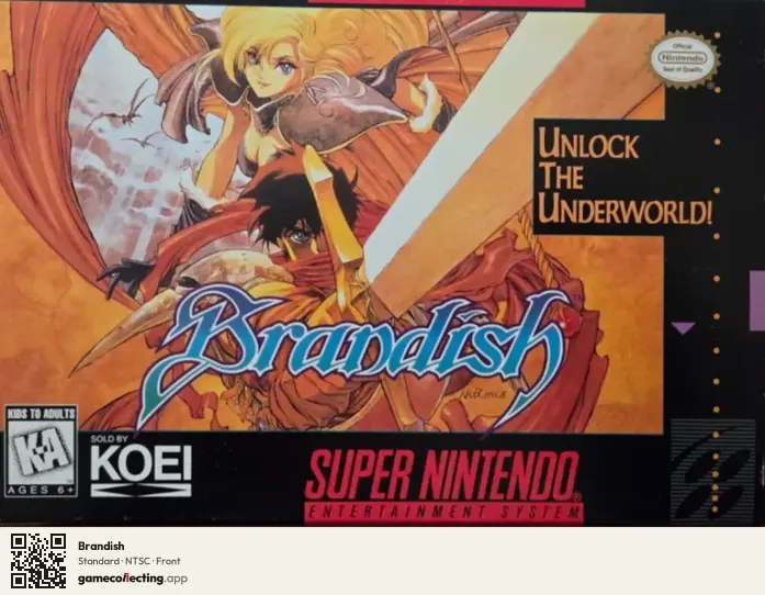 Brandish Super Nintendo Entertainment System, NTSC box front