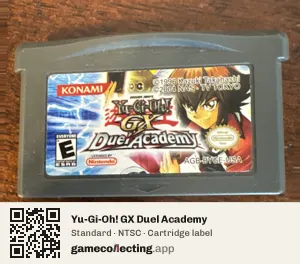 Yu-Gi-Oh! GX Duel Academy Game Boy Advance, NTSC cartridge label