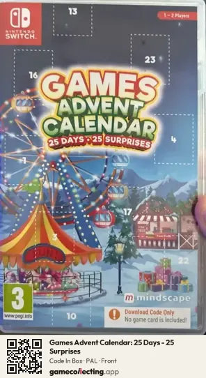 Games Advent Calendar: 25 Days - 25 Surprises Nintendo Switch, PAL box front