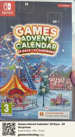 Games Advent Calendar: 25 Days - 25 Surprises Nintendo Switch, PAL box front