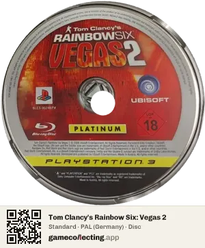 Tom Clancy's Rainbow Six: Vegas 2 PlayStation 3, PAL disc