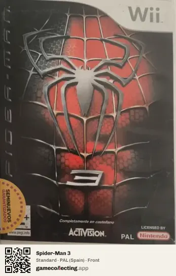 Spider-Man 3 Nintendo Wii, Spain box front