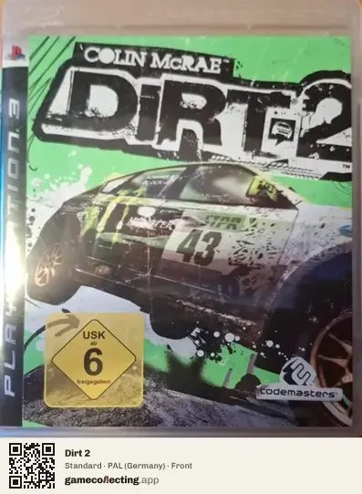 Dirt 2 PlayStation 3, Germany box front
