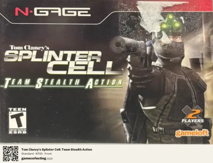 Tom Clancy's Splinter Cell: Team Stealth Action Nokia N-Gage, NTSC box front