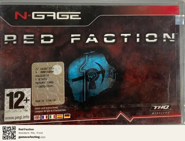 Red Faction Nokia N-Gage, PAL box front