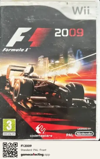 F1 2009 Nintendo Wii, PAL box front