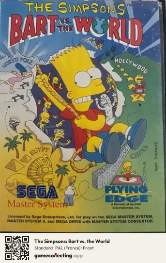 The Simpsons: Bart vs. the World Sega Master System, France box front