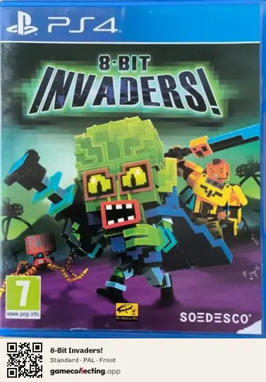 8-Bit Invaders! PlayStation 4, PAL box front
