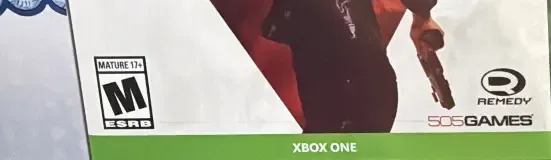 Control, the ESRB box on its front
