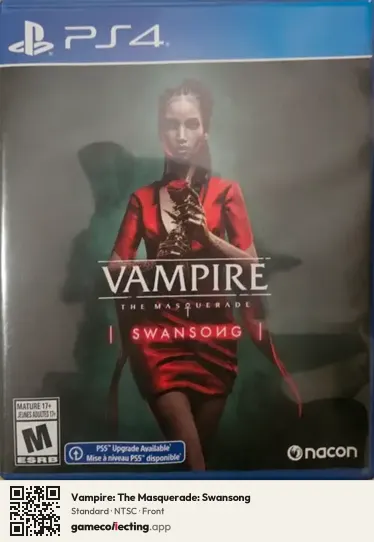 Vampire: The Masquerade: Swansong PlayStation 4, NTSC box front