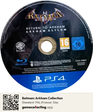 Batman: Arkham Collection PlayStation 4, PAL disc