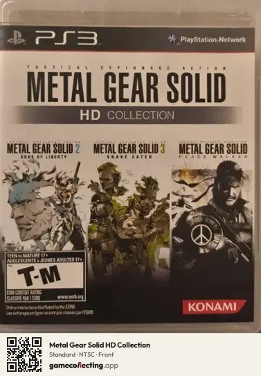 Metal Gear Solid HD Collection PlayStation 3, NTSC box front