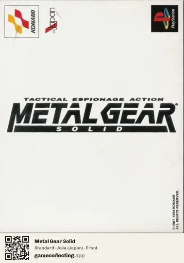 Metal Gear Solid PlayStation, Japan box front
