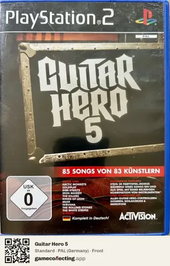 Guitar Hero 5 PlayStation 2, Germany box front