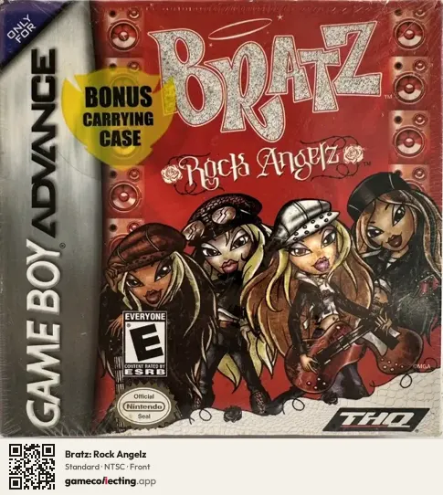 Bratz: Rock Angelz Game Boy Advance, NTSC box front