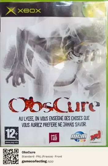 ObsCure Xbox, France box front