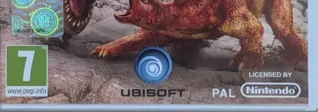 Battle of Giants: Dinosaurs Strike, the PEGI square on its front