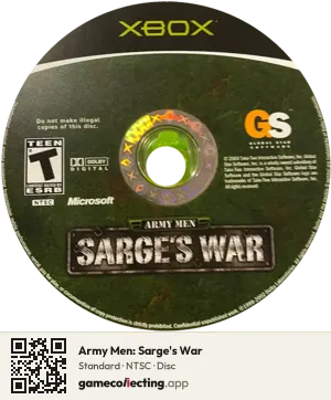 Army Men: Sarge's War Xbox, NTSC disc