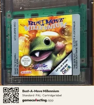 Bust-A-Move Millennium Game Boy Color, PAL cartridge label