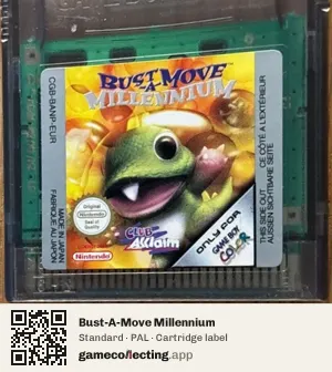 Bust-A-Move Millennium Game Boy Color, PAL cartridge label