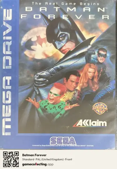 Batman Forever Sega Mega Drive / Genesis, United Kingdom box front