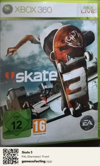 Skate 3 Xbox 360, Germany box front