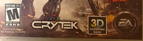 Crysis 2, the ESRB box on its front